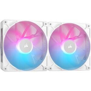Corsair RX140 RGB 140mm PWM White Case Fan Magnetic Bearing Dual Pack